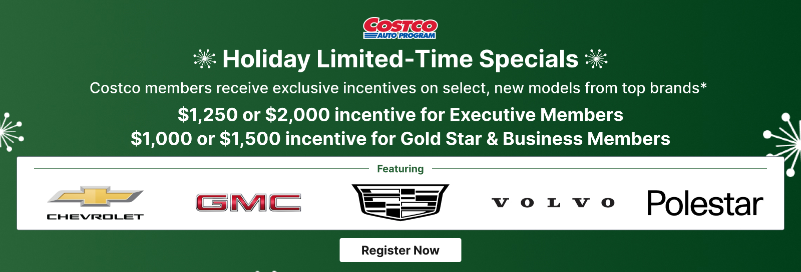 Costco Limited Time Holiday Savings up to $2000, click to learn more.