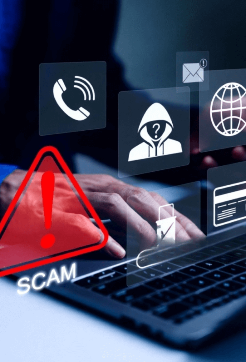 Phishing warning illustration
