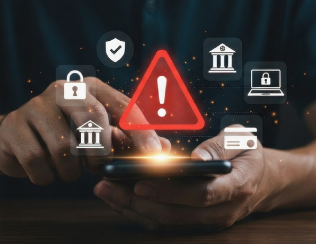 Mobile phone with secure banking app