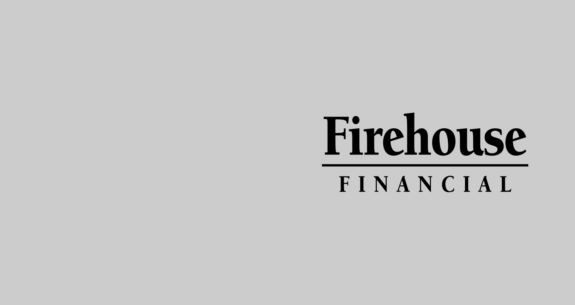 Firehouse Financial logo over a grey background