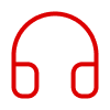Red Headphones Icon