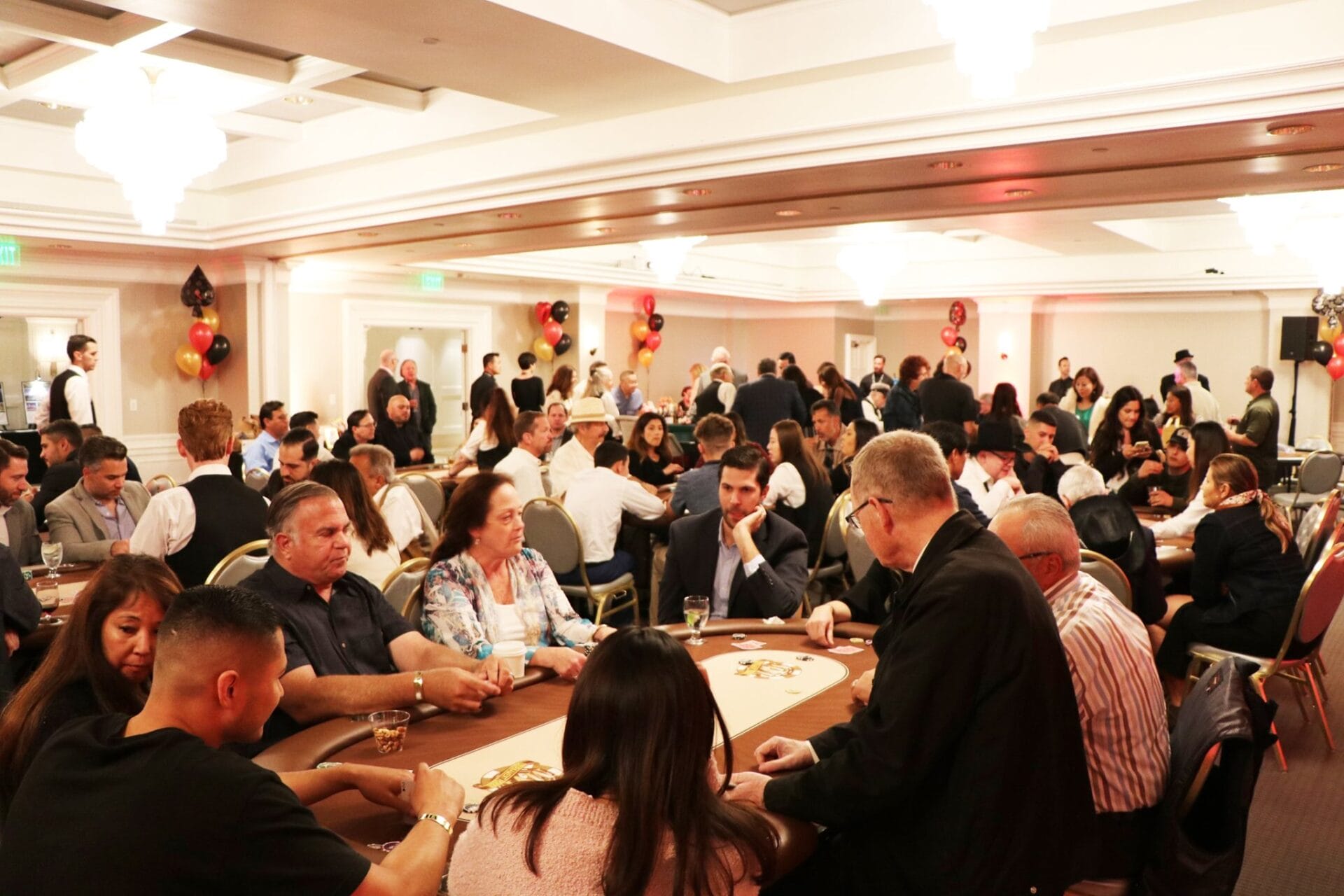 firefighters and families in an event