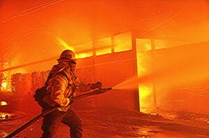 firefighters at work