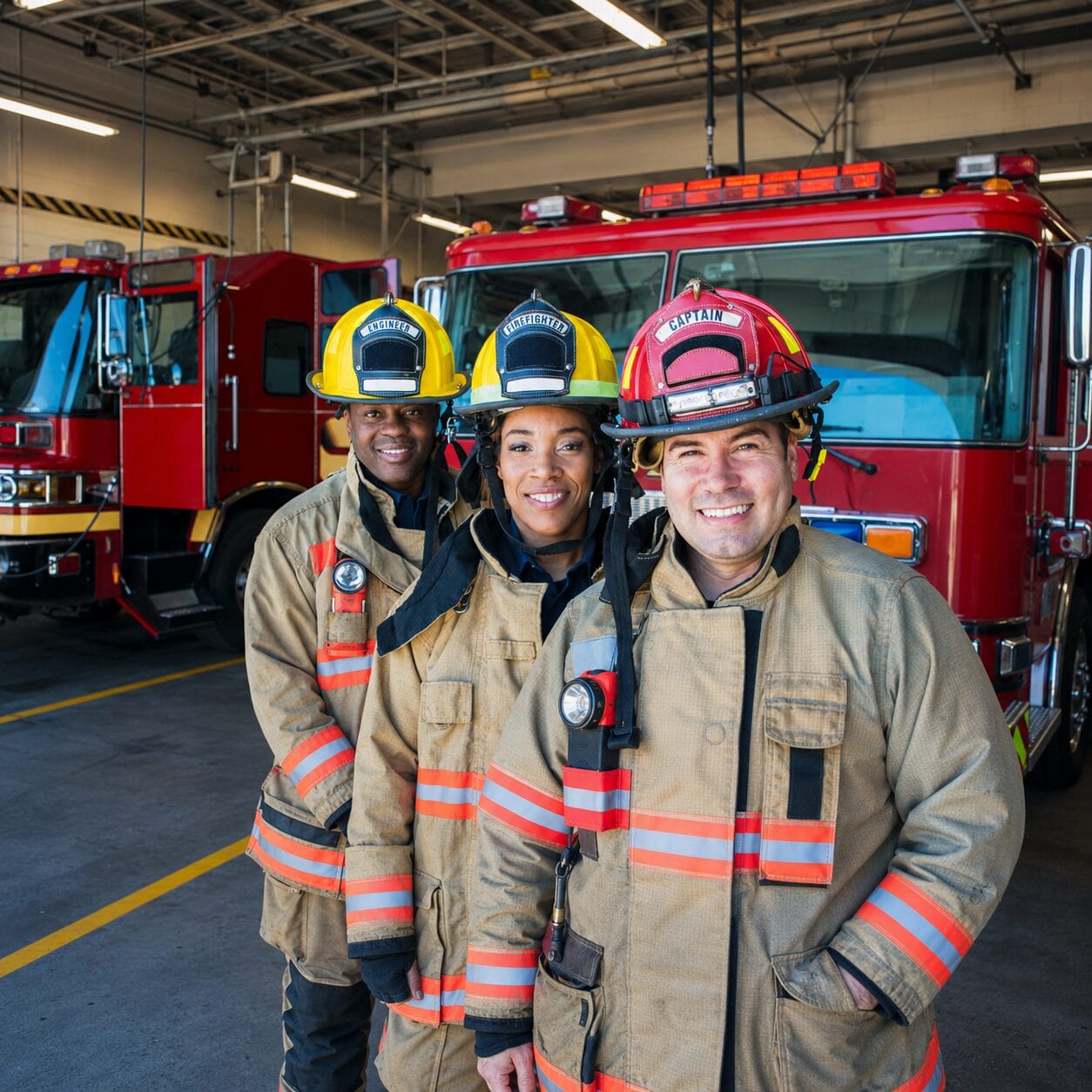 firefighters at the station